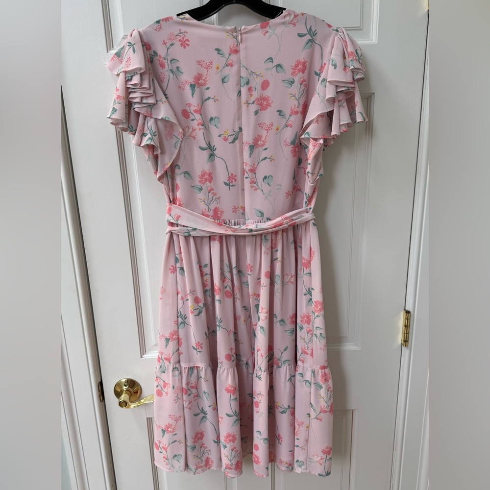 Rachel Parcell Tiered Ruffle Sleeve Dress Large - Picture 3 of 5